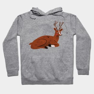 Deer Painting Hand Drawn Hoodie